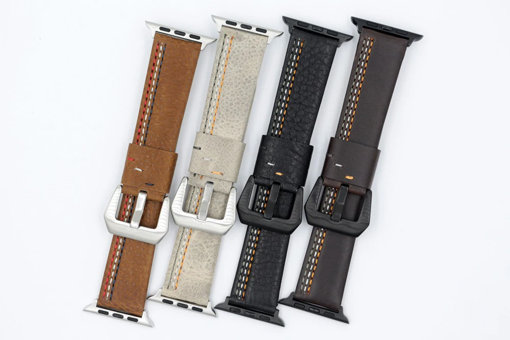 Ремешок URVOI для apple watch series 5 4 3 из мягкой телячьей кожи iwatch line удобный классический