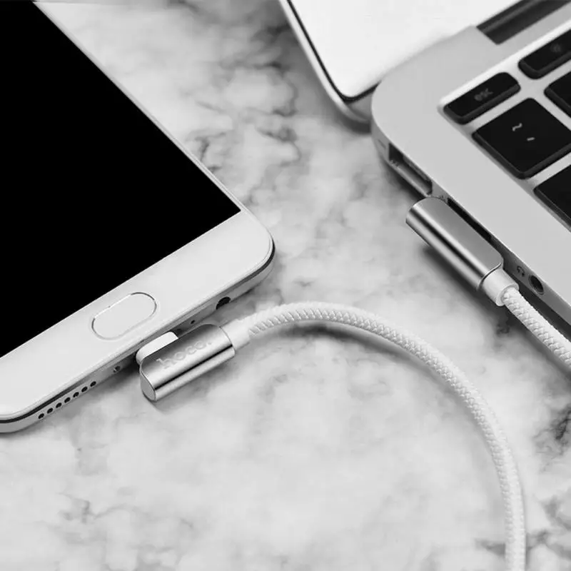 HOCO U42 1,2 м Двойной Прямоугольный Micro usb кабель для зарядки и синхронизации данных для телефонов Android type-C плетеный нейлоновый зарядный кабель
