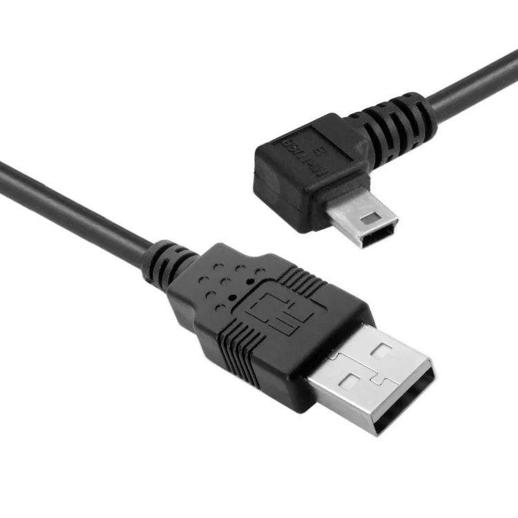 Мини USB B Тип 5pin мужской левый Угловой 90 градусов к 2 0 Мужской кабель для передачи