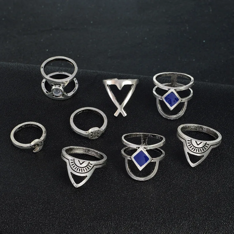 Миди Мода Богемия Винтаж Панк Boho Кольца состояние Для мужчин t для женщин пляж