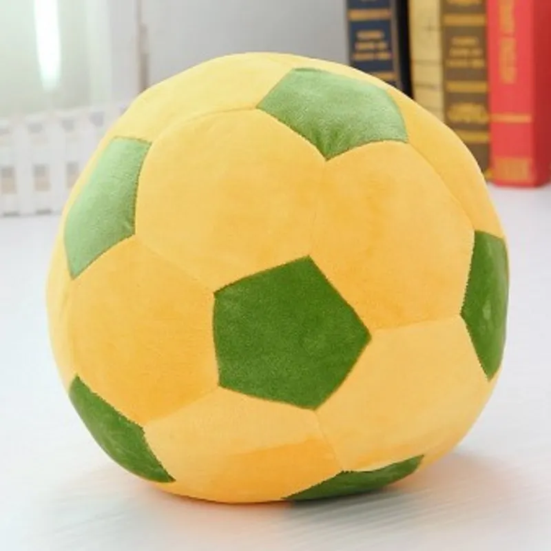 yellow Домашний диван, футбольный мяч, плюшевая подушка, игрушки, Кубок мира, футбольный вентилятор, памятный подарок, 4 цвета - Цвет: yellow