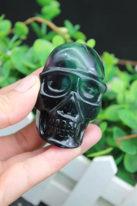 84 grams of natural quartz crystal fluorite skull to heal C1