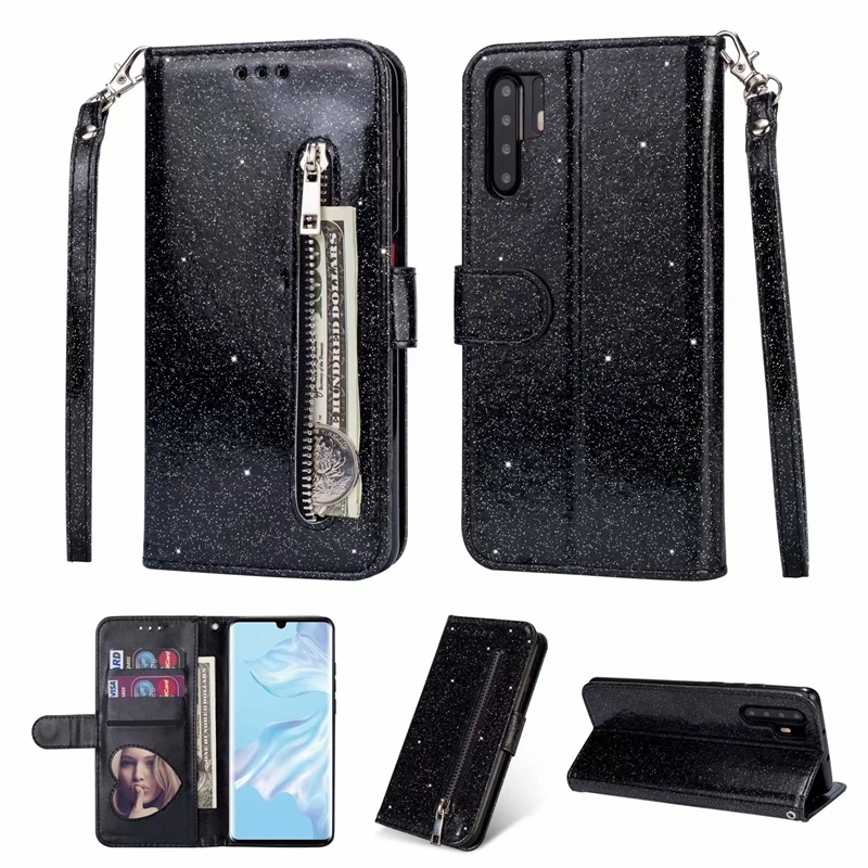 Для Huawei P30 Pro P20 Lite для LG K8 K10 2018 Galaxy Note 10 Многофункциональный Блестящий кожаный