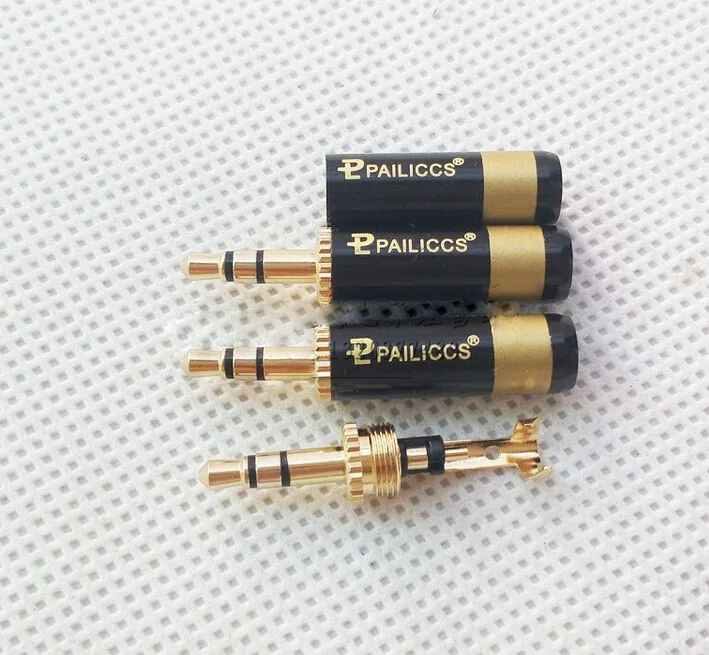 

50pcs Pailiccs 3.5mm 3 pole stereo plug Male headphone stereo wire audio and video connectors
