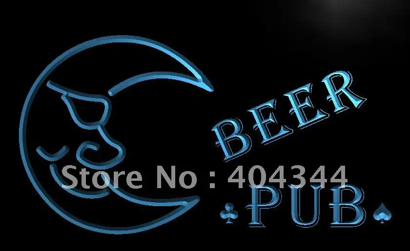 LB866- Moon пивной паб традиционная неоновая светосветильник вывеска для бара
