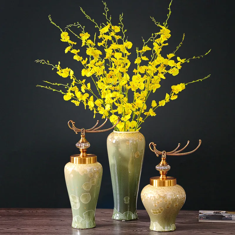 Ваза украшения из трех элементов искусственные цветы орхидеи танцующие для