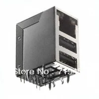 100 JW0-0006NL CONN MAGJACK 3 порта 1000 BASE-TX