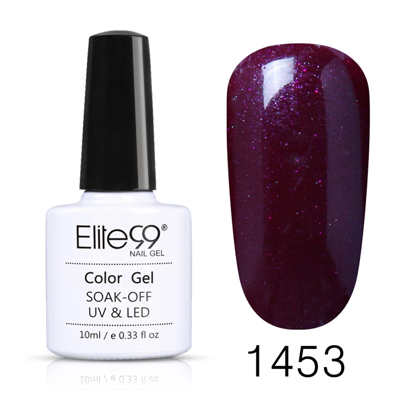 G1453 Elite99 Гель-лак UV Vernis полуперманентный праймер верхнее покрытие 10 мл полигель лак для ногтей маникюрный гель лак основа для ногтей - Цвет: G1453