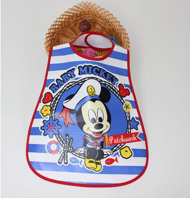 blue mouse Детские нагрудники с длинными рукавами и рисунками животных; Детский комбинезон; одежда для кормления; мягкая водонепроницаемая одежда для малышей - Цвет: blue mouse