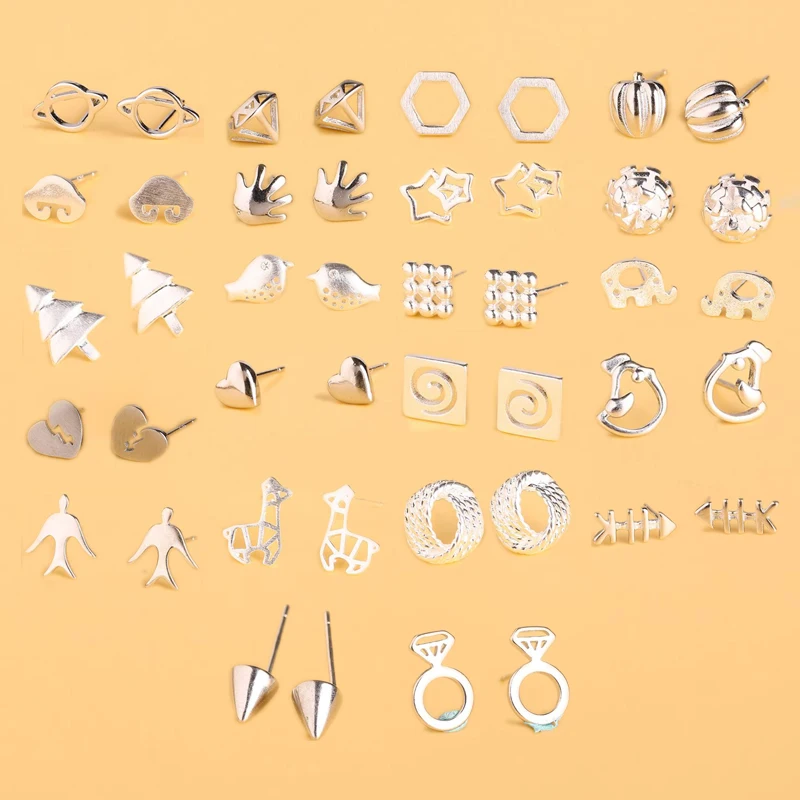 Новые модные простые серьги гвоздики в форме сердца для женщин и девочек