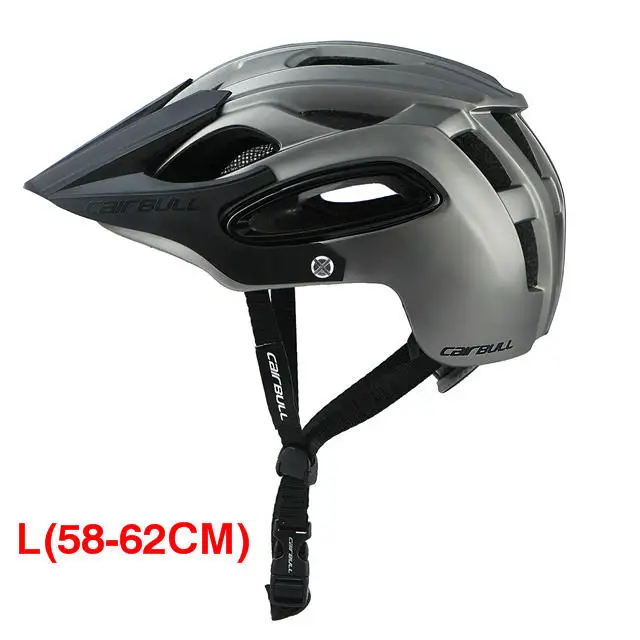 titanium L CAIRBULL, полностью терраи, велосипедный шлем Casco Ciclismo PC+ EPS, велосипедный горный шлем для мужчин и женщин, для спорта на открытом воздухе, защитный велосипедный шлем BMX - Цвет: titanium L
