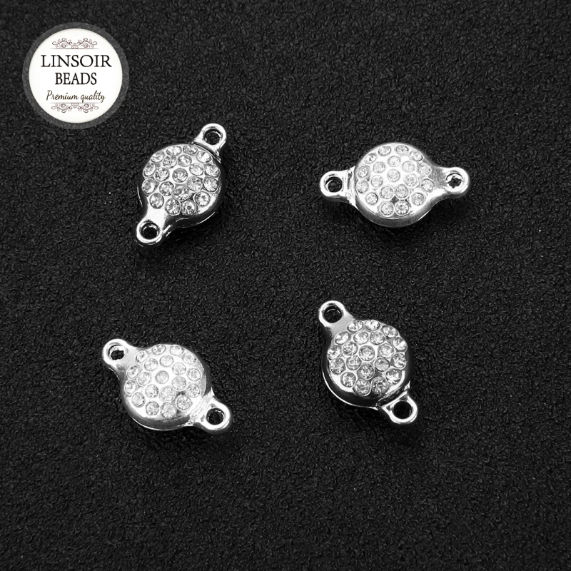 Новинка 5 шт./лот кристальная прочная Магнитная застежка Серебряные Крючки DIY