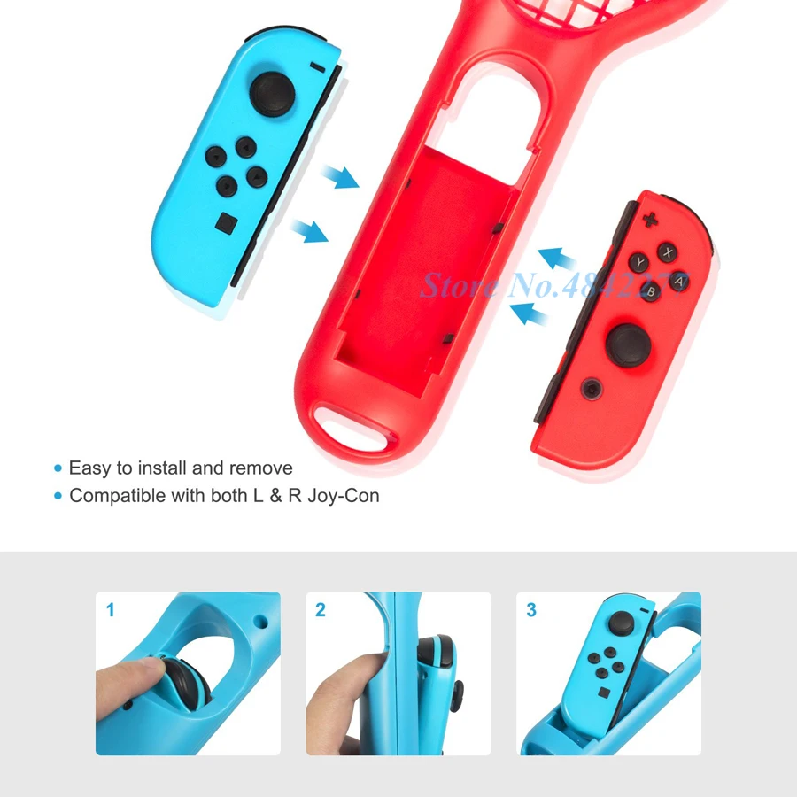 Теннисная ракетка 2 шт. аксессуары для переключателей Joycon держатель с ручкой из