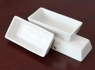 

10pcs 60*30mm square porcelain combustion boat free shipping
