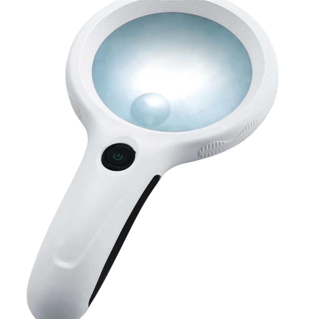 

10X Hand-held Magnifier 8LED Skid-proof Magnifying Glass with Money Detect Lamp Powered by 3 AAA batteries(not included)