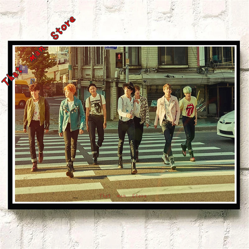 Kpop bangtan boys прозрачные наклейки на стену с изображением украшение дома высокое