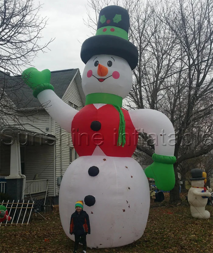 

High quality 5m airblown christmas decoration lovely christmas inflatable snowman commercial promotional christmas inflatable