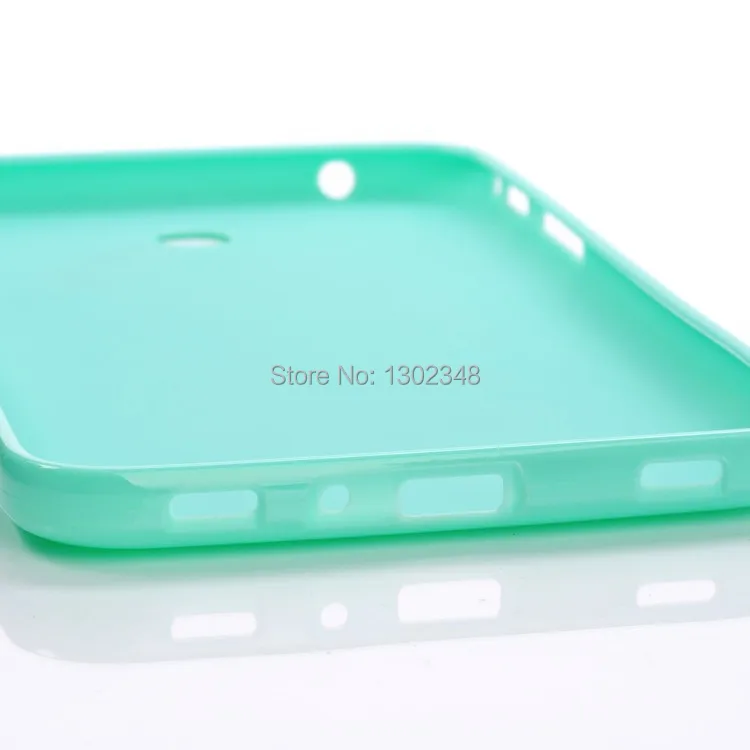 Силиконовый мягкий чехол карамельного цвета для планшета резиновый Samsung Galaxy Tab 3 7