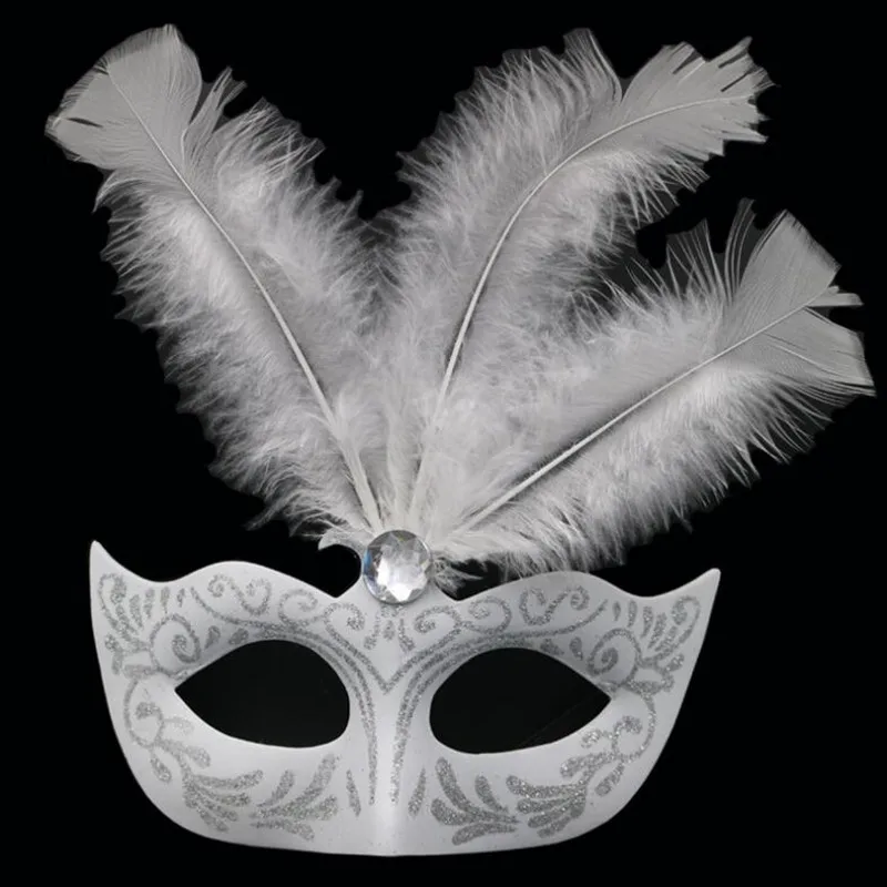 EVA Feather Mask Women Girls Venice Princess Masquerade Ball Masks Carnival Party Dress Decoration Halloween Christmas|Аксессуары для