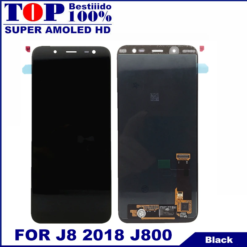 Полный Digitizer ЖК-дисплей Замена для samsung Galaxy J8 J800 SM-J800FN телефон ЖК-дисплей s испытания AMOLED Дисплей Сенсорный экран сборки