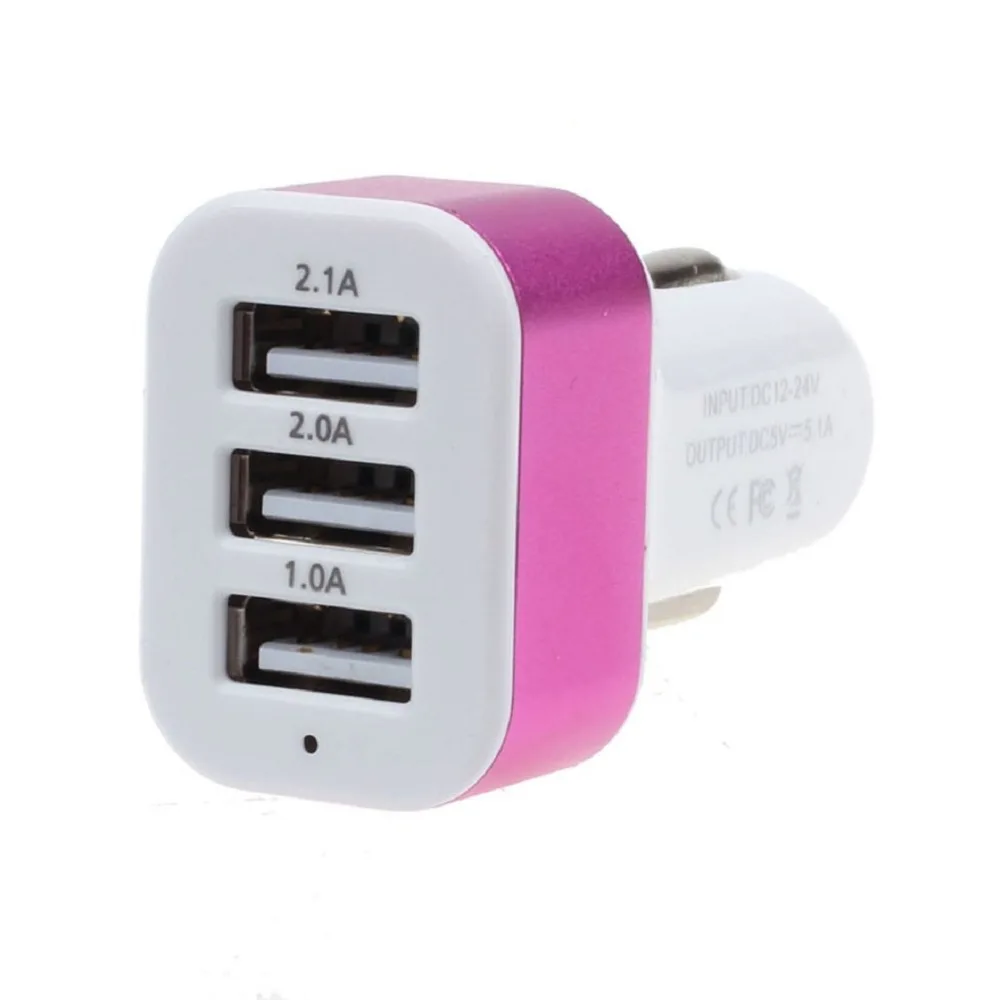 Новое поступление 4.1A 3usb порт высокое качество автомобильное зарядное устройство