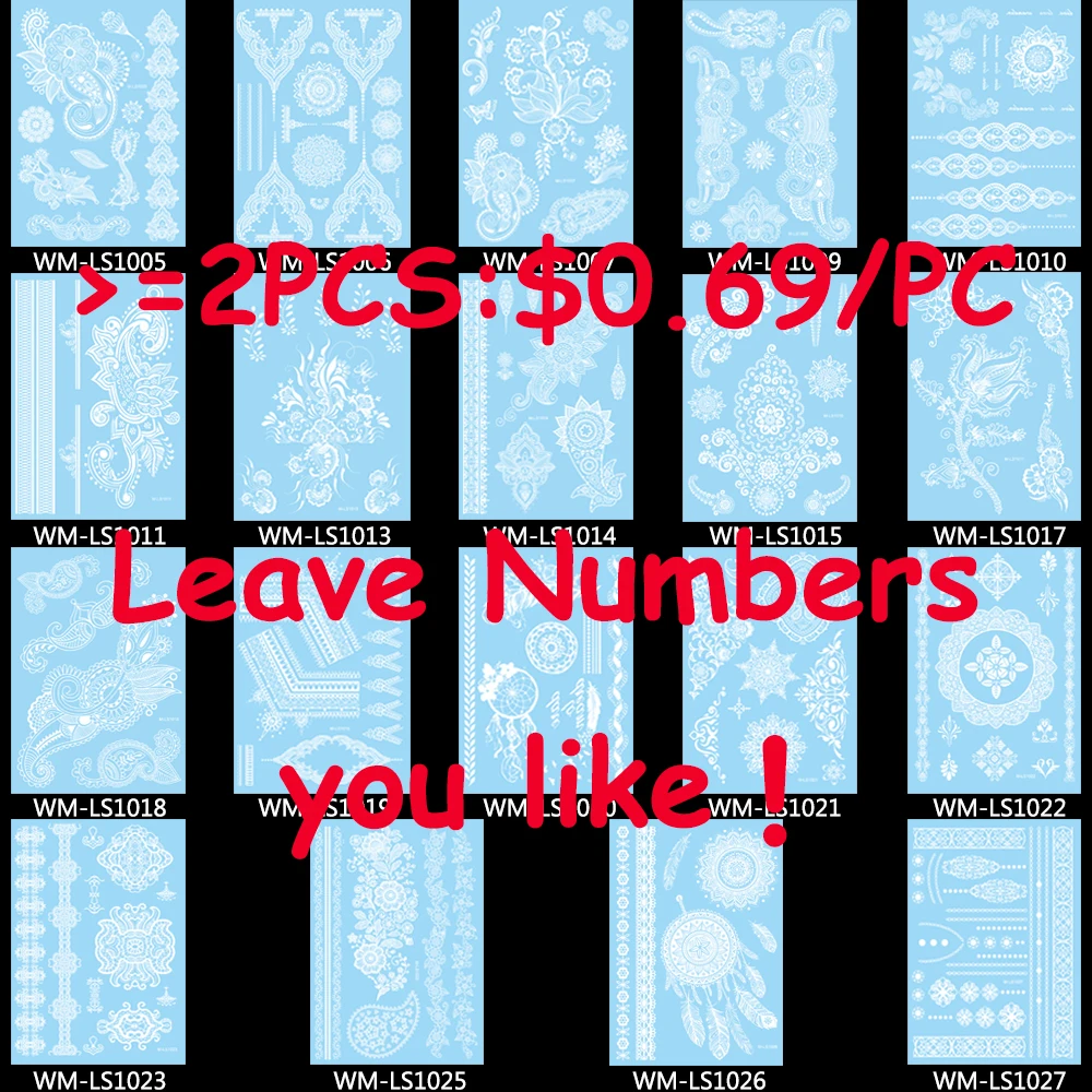 Модный женский боди арт с имитацией цветка водостойкая белая татуировка