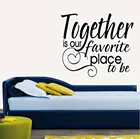 Бесплатная доставка, Классическая Теплая семейная цитата, наклейки, надписи, художественные слова вместе, это наше любимое место, чтобы быть наклейки на стену