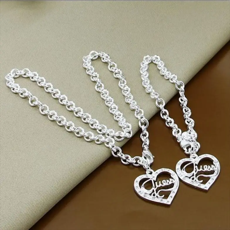 Lose Money Promotions!Hot sale 925 sterling silver jewelry set fashion Necklace and Bracelet Jewelry Set ZDJTM00199 | Украшения и
