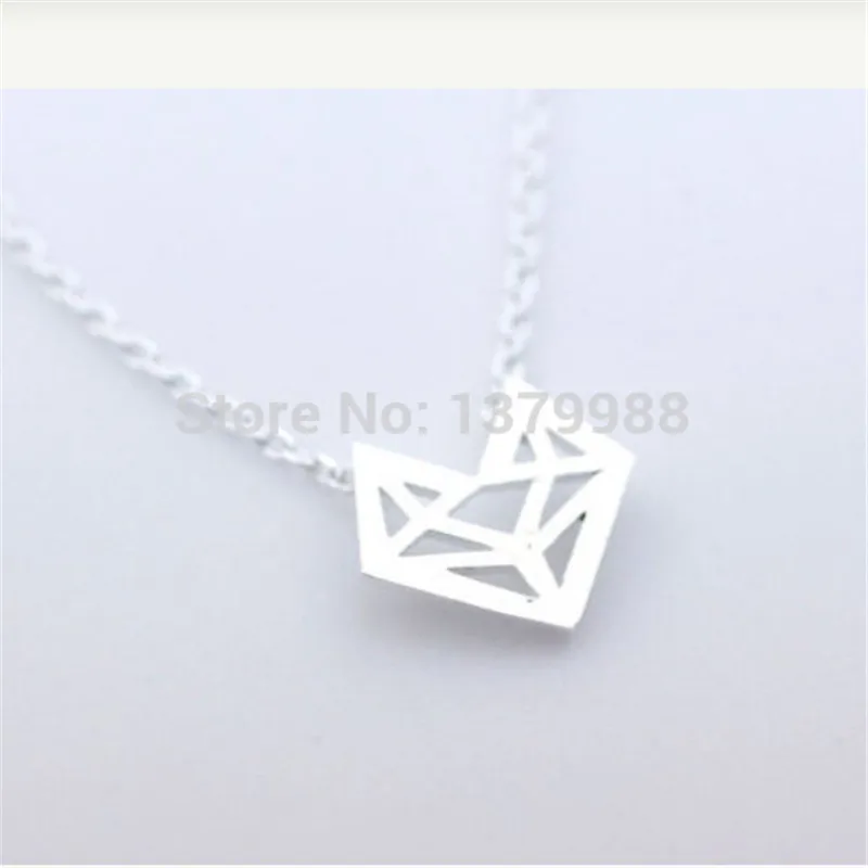 Ожерелье из нержавеющей стали с изображением оригами лисы в виде ювелирные