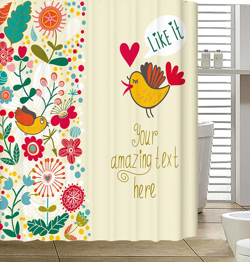 Полиэстер занавеска для душа замечательный чудесный животные мира ванной Rideau De