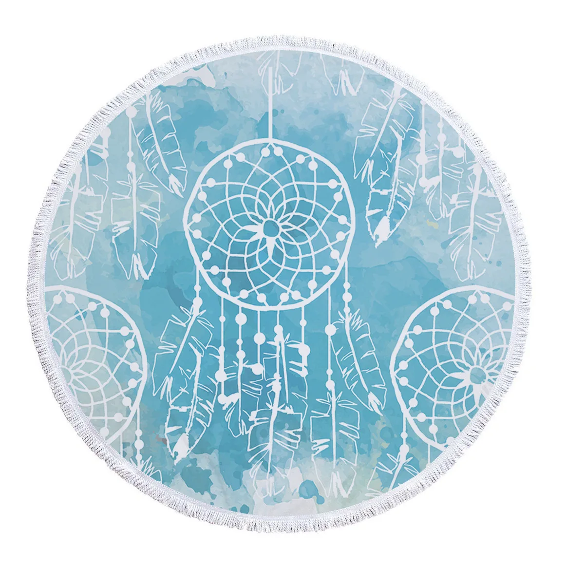 

150cm Dream Catcher Toalla Microfibra Thick Terry Cloth With Tassels Beach Blanket Yoga Mat Boho Tablecloth Serviette De Plage