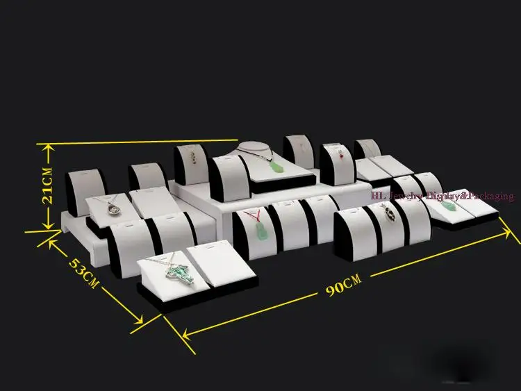 

jewelry showcase include pendant Necklace collar display and baseboard jewelry incounter Jewelry Organizer Cases 80*30*15cm