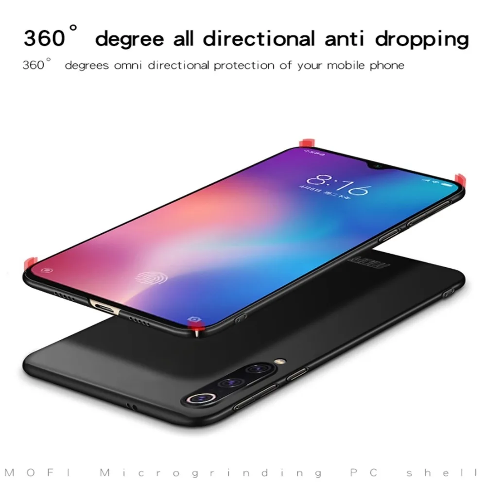 Чехол MOFI для Xiaomi Mi 9 Матовый ультратонкий чехол из поликарбоната с полным