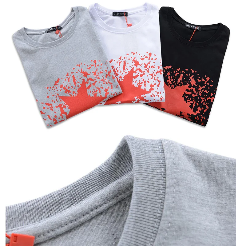 Футболка мужская хлопковая с круглым вырезом 3 цвета 5XL | Мужская одежда