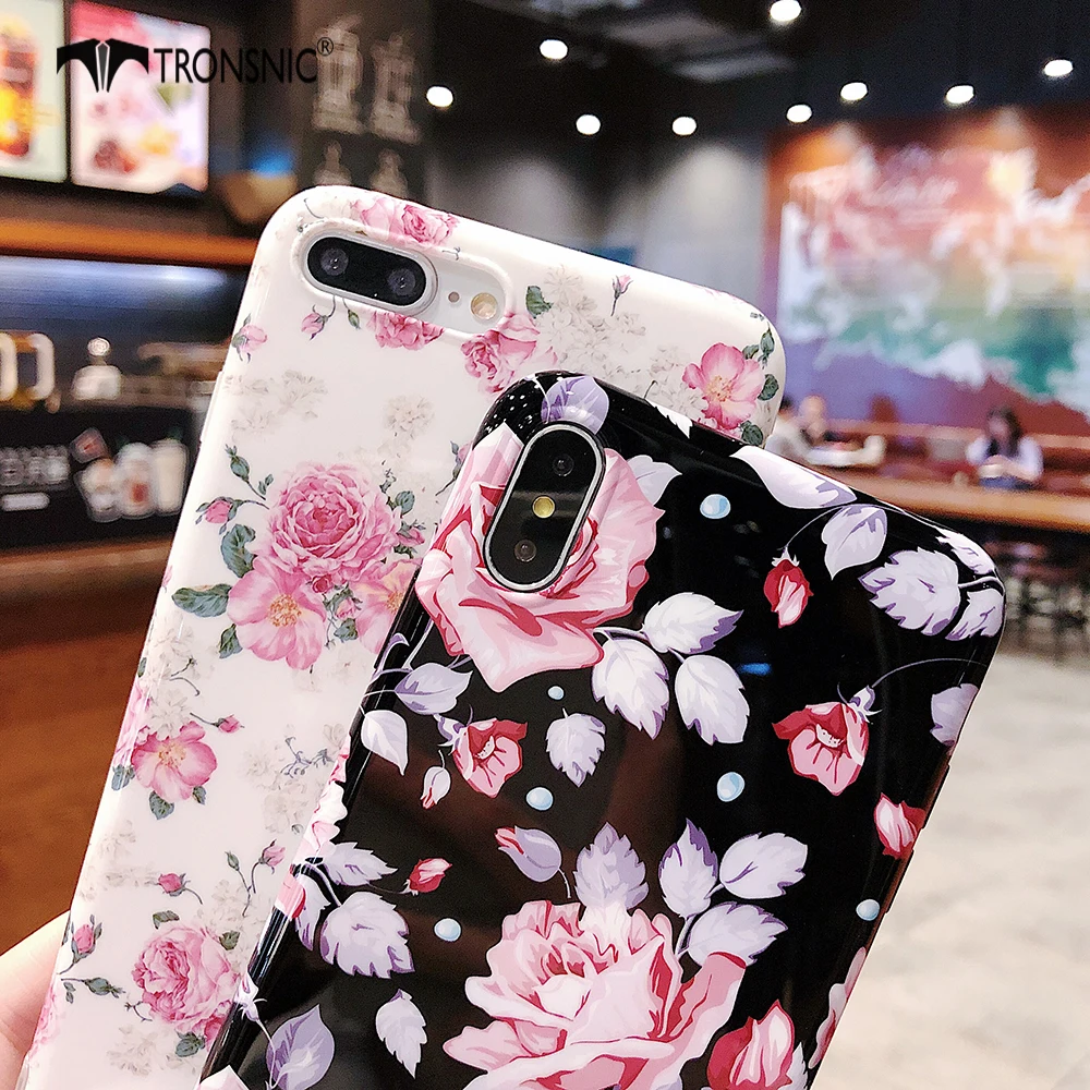 TRONSNIC чехол для iPhone X XS MAX XR черное Закаленное стекло Защитная пленка для iPhone 6s 7 8 Plus роскошное переднее стекло