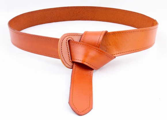 Genuine leather cow skin women fashion belt bow tie waistband