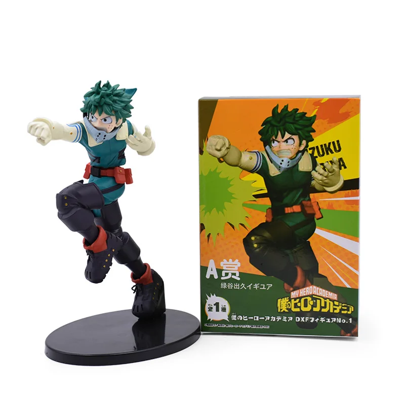 Izuku with box Аниме My Hero Academy Bakugo Katsuki Midoriya izku мультяшная Модель Кукла ПВХ фигурка игрушка для детей коллекция подарок - Цвет: Izuku with box