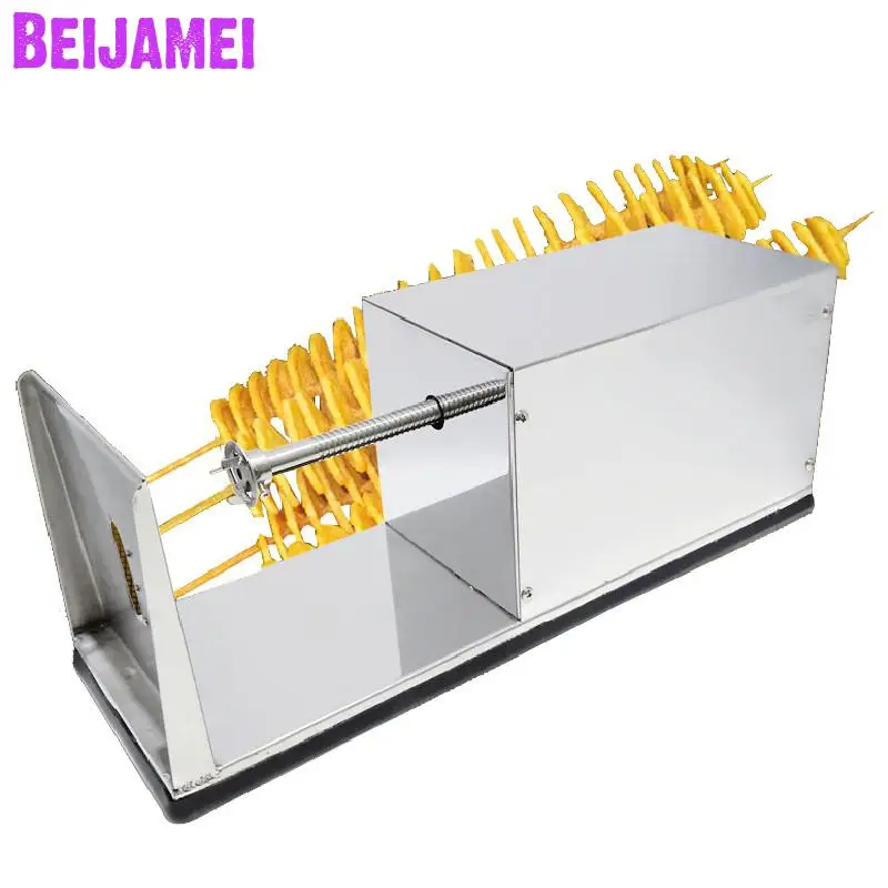 

Beijamei Electric Twisted Potato Cutter Stainless Steel Potato Slicer Home Commercial French Fry Cutter Cutting Machine