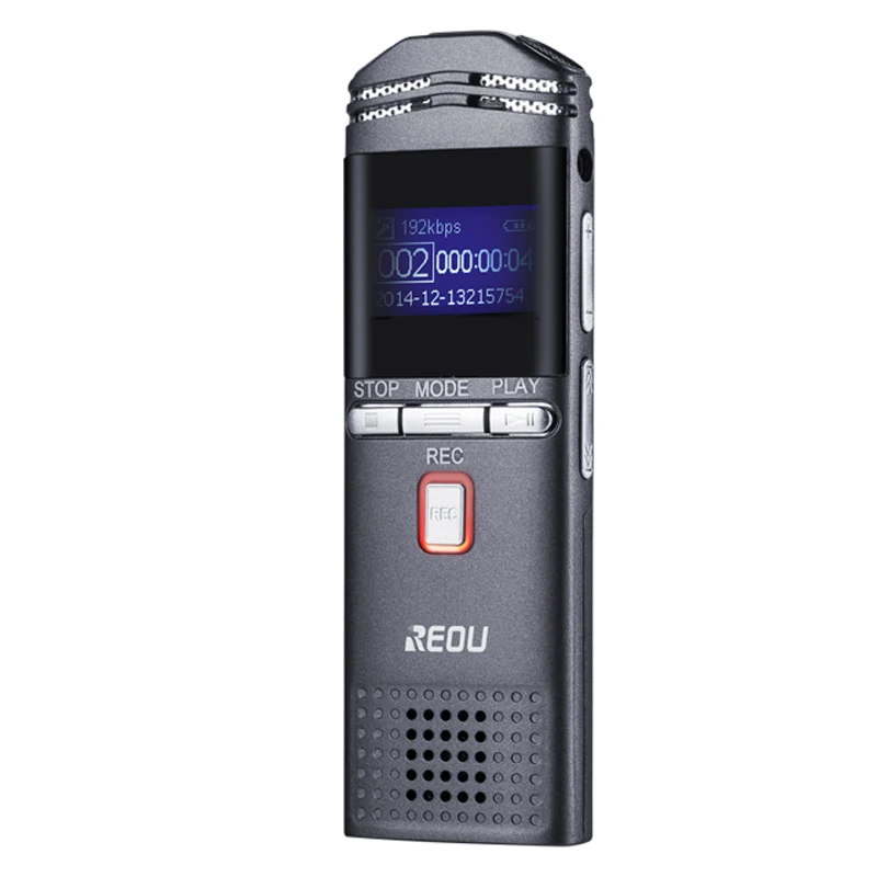 REOU Voice Stereo Digital Recorder Pen Audio Sound MP3 Player Dictaphone 8GB Dual Mic USB U Disk | Электроника