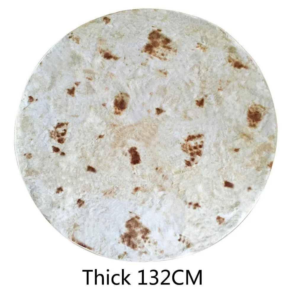 B Round 132cm Серия Burritos, чехол для кондиционера, одеяло с цветочным принтом, плюшевое одеяло из шерпы, семейное одеяло для детей, Прямая поставка - Цвет: B Round 132cm