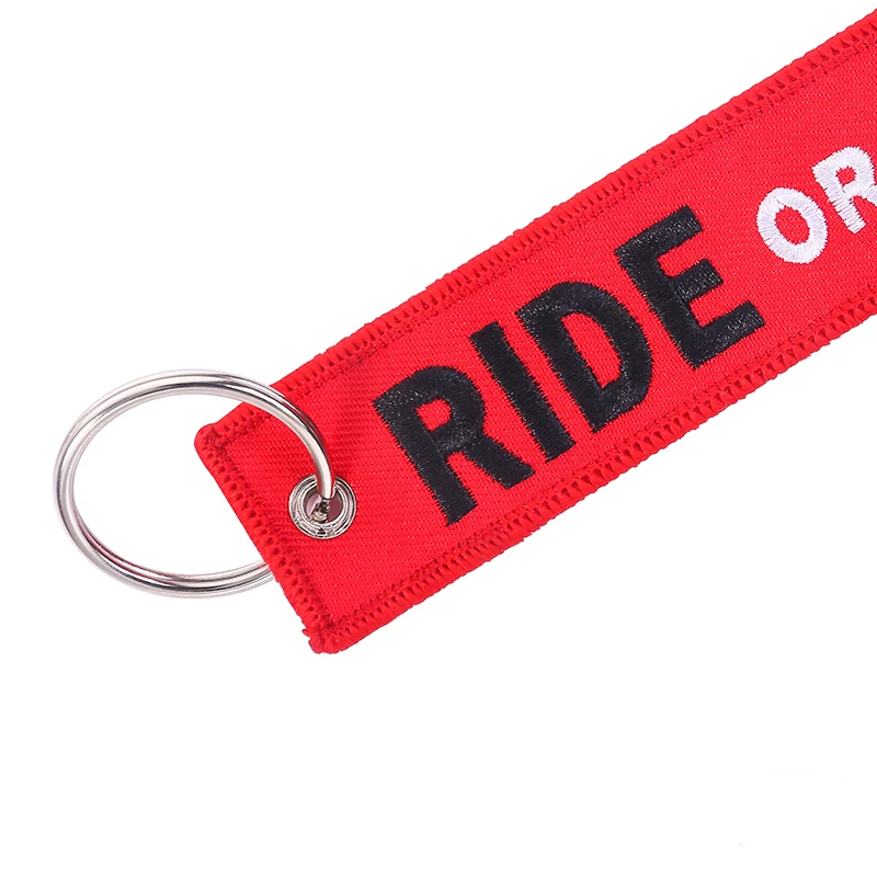 Fashion RIDE OR DIE Keychain Key Holder Chain for Motorcycle Jewelry Embroidery Tag Aviation Gift llavero KeyRing Cars | Украшения и