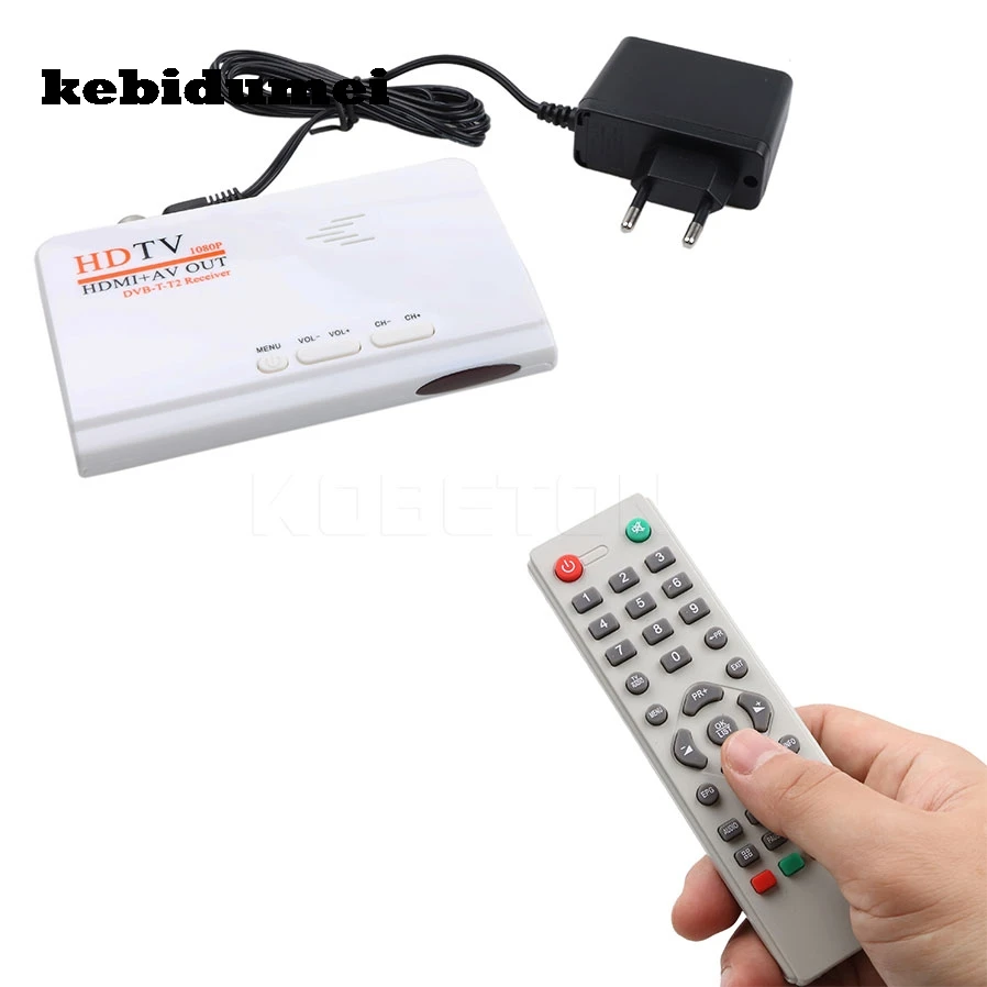 

HDMI-совместимый HD 1080P без версии VGA DVB-T2 ТВ-бокс AV CVBS тюнер приемник Цифровой наземный приемник + пульт дистанционного управления