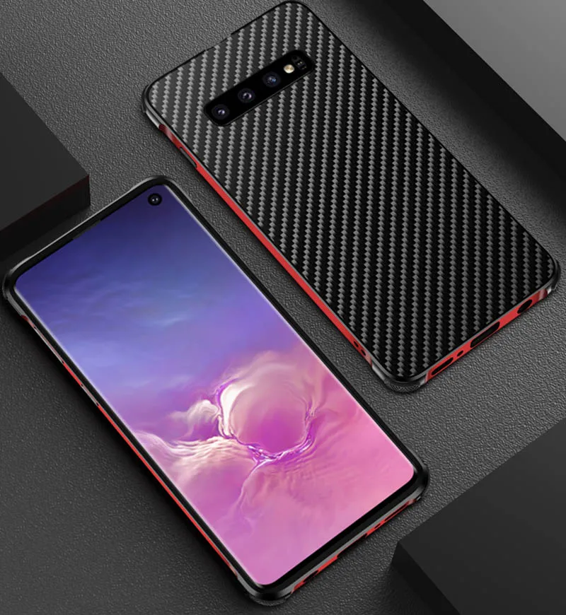 Противоударный металлический чехол для samsung Galaxy S10 S10+ чехол с резиновым краем, задняя крышка для samsung Note 10 S10 S10 Plus, чехол