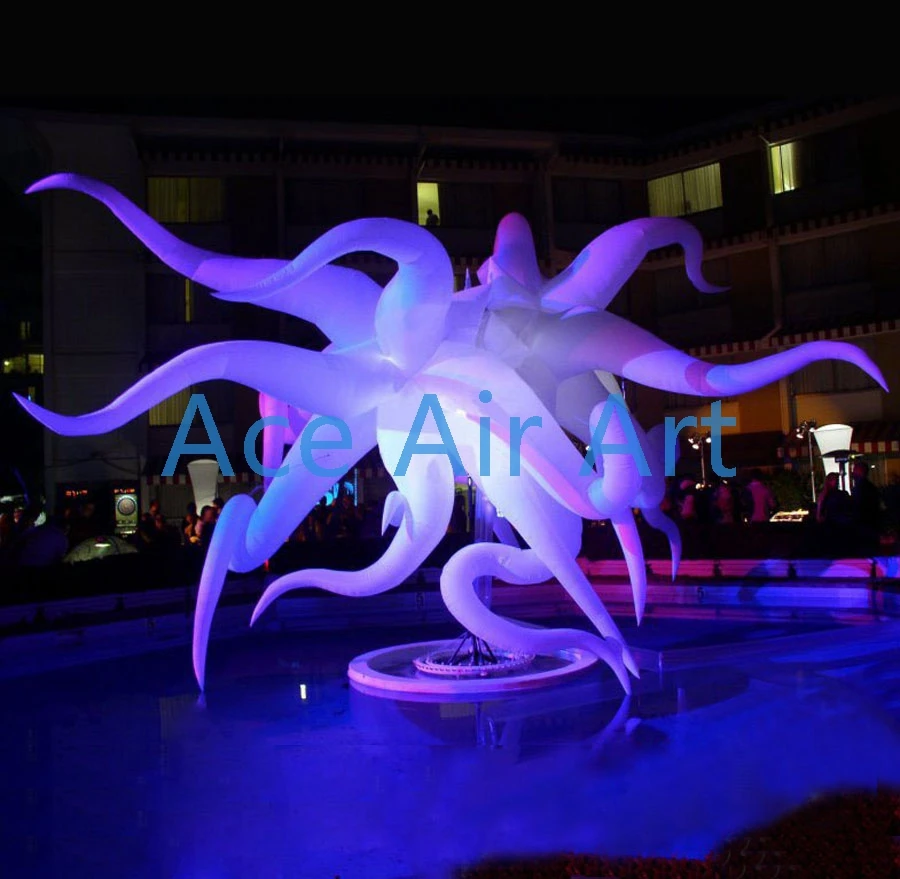 

Inflatable hanged LED curl star/Giant Inflatable lotus pool decoration/Inflatable glowing seaweed Monster on sale