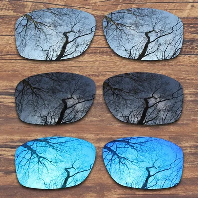 Black.Silver.Blue ToughAsNails поляризованные Сменные линзы для Окли Юпитер квадратные солнечные очки-несколько вариантов - Цвет линз: Black.Silver.Blue