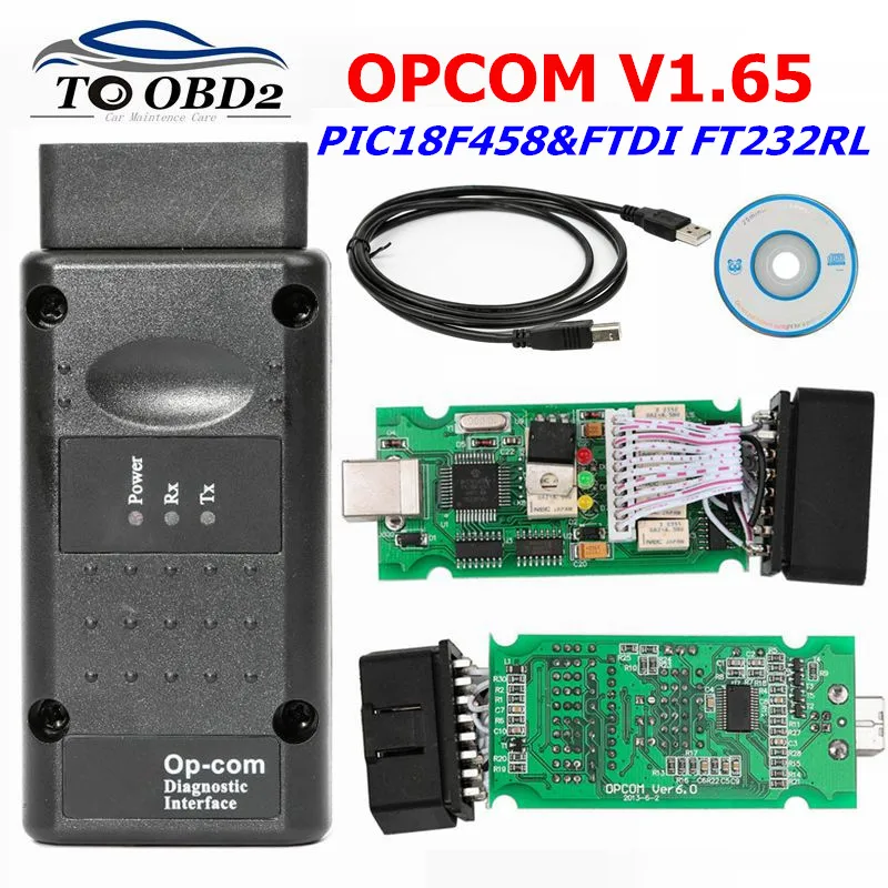 OPCOM V1.65 для Opel чип PIC18F458 и FTDI FT232RL HW Opcom CAN BUS интерфейс поддержка только на