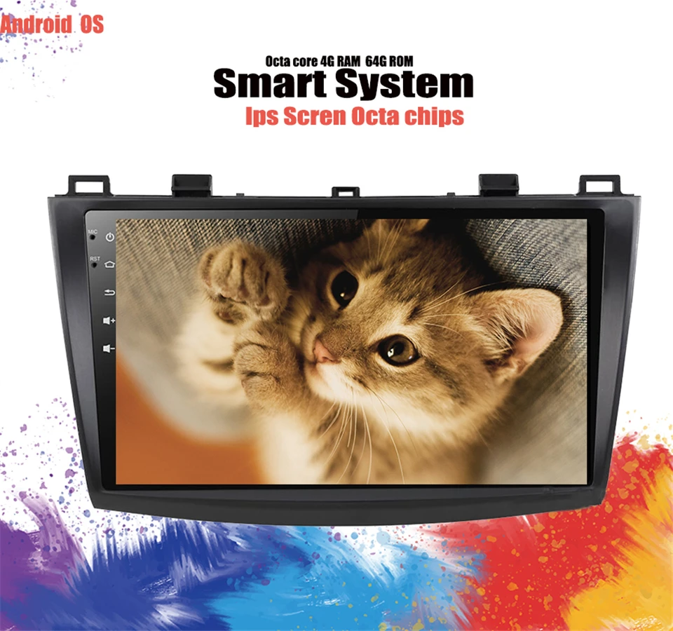 2 Din IPS Android 10 0 автомобильный DVD плеер для Mazda3 Axela 2009 2013 Автомобильный