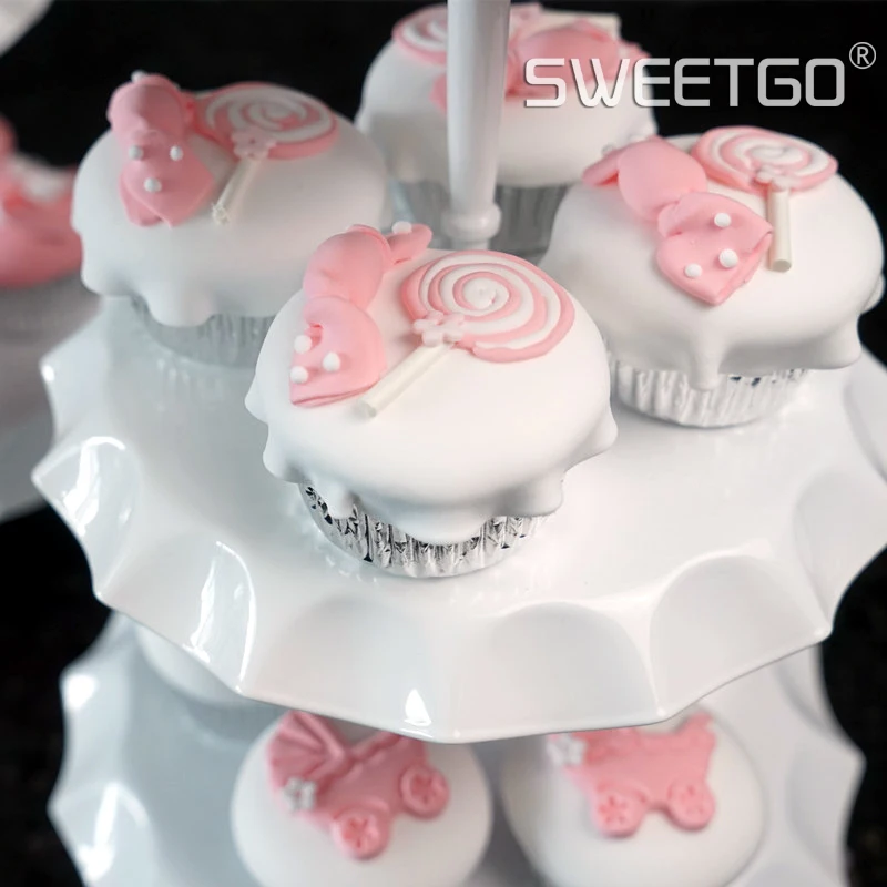 Белый цвет подставки для свадебного торта тарелки кекса домашней вечеринки