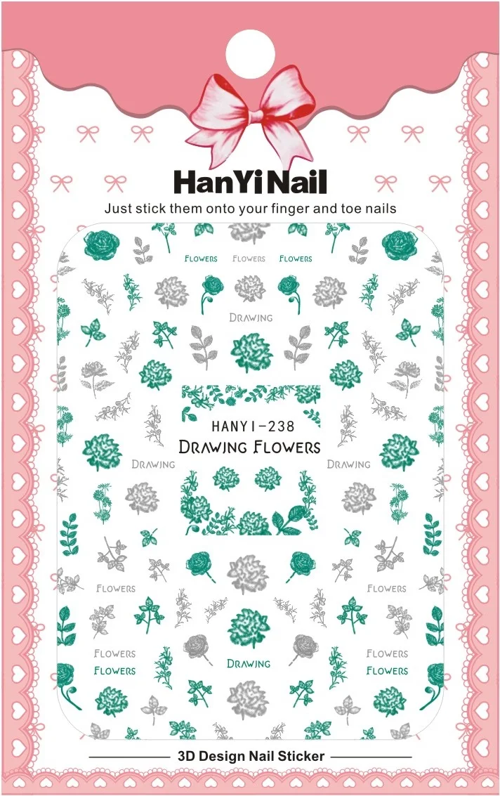 

HY233-241 New Arrival Self-stick Nails Art Sticker Nail Wrap Sticker Tips Autumn Resort Leaves Skull Rose Manicura stickers