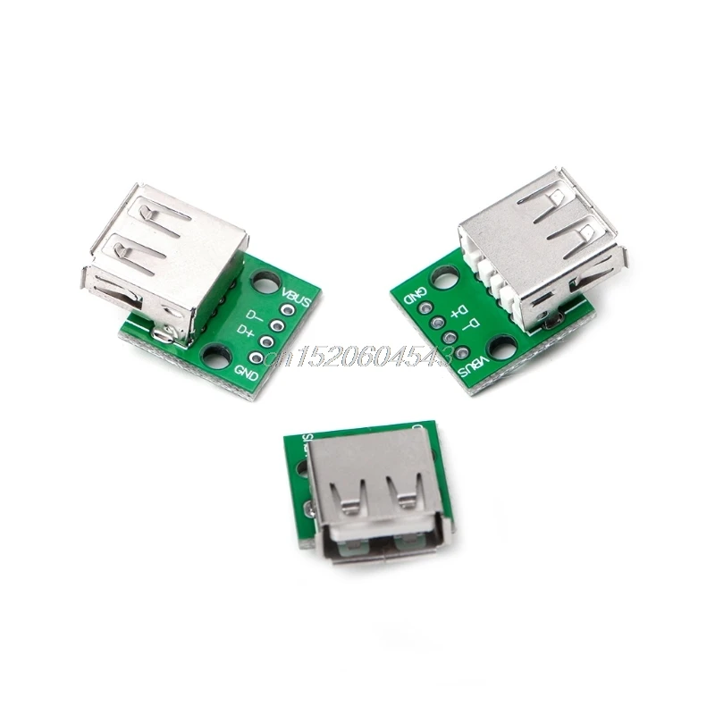 10 шт./компл. USB 2 0 гнездо для DIP 4P разъем адаптера 54 мм сварная плата R06 оптовая